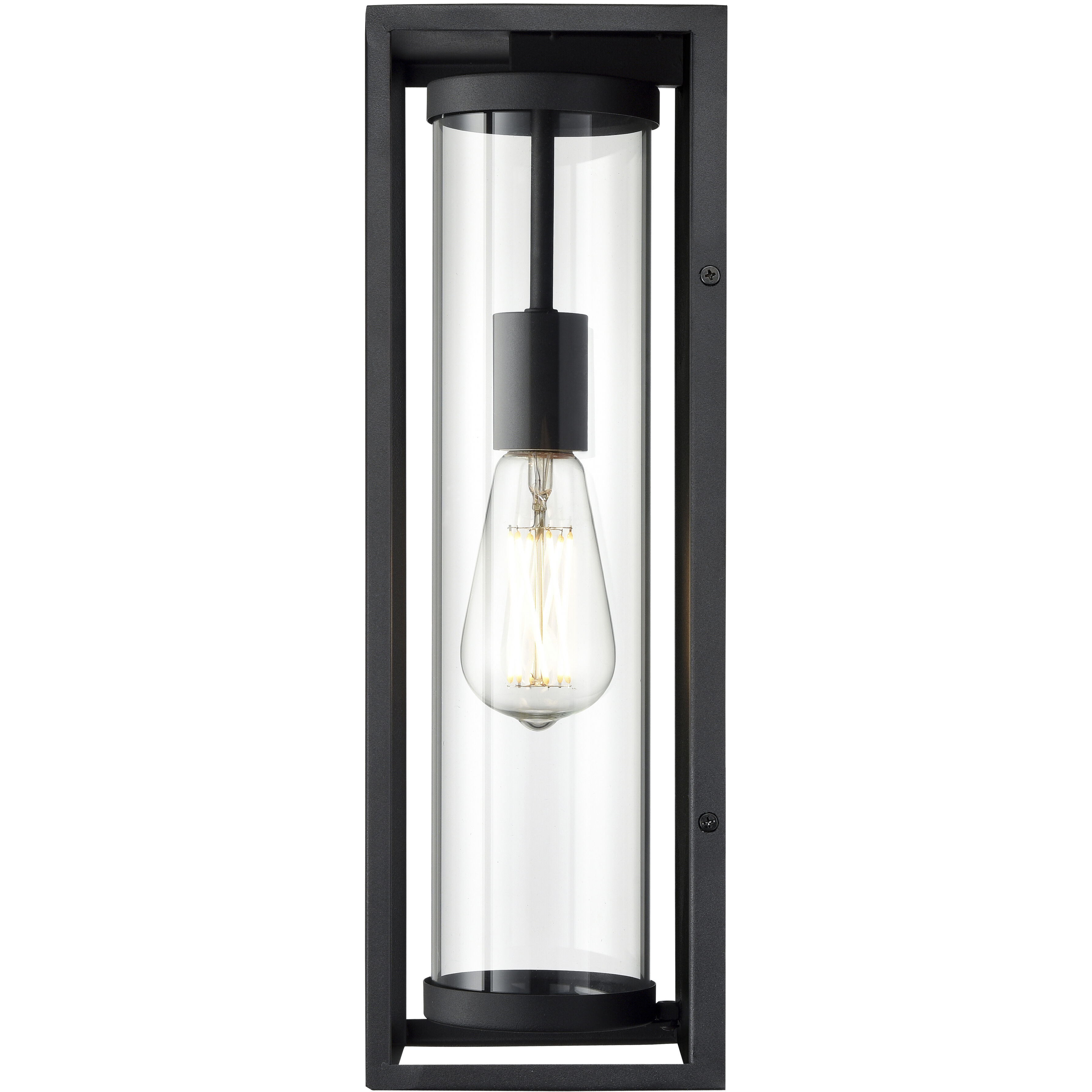 Caleb 1 Light 16.5 inch Textured Black Outdoor Wall Sconce